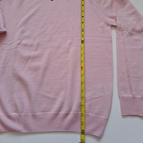 New Stenstroms Men's Merino Wool Long Sleeve Pink Shirt Pullover Sweater Sz S/M - Picture 12 of 16